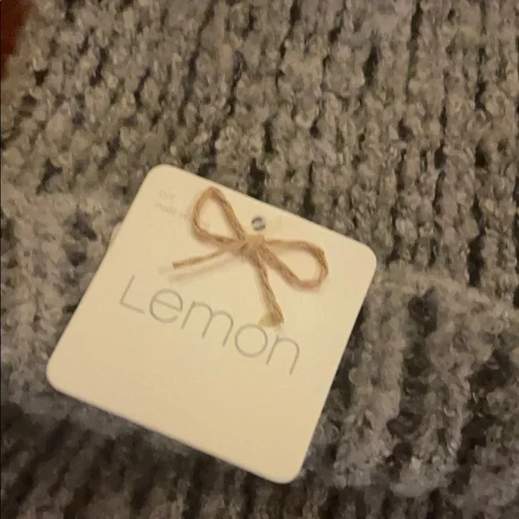 Lemon Snow Storm Beanie Hat Gray NEW - Picture 4 of 5